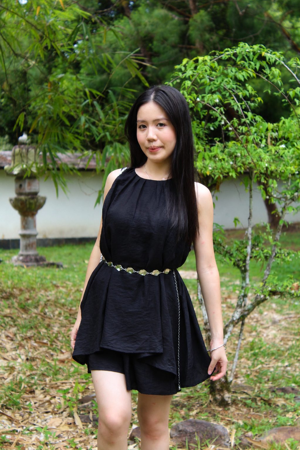 Vania Two Piece Shorts Set (Black)