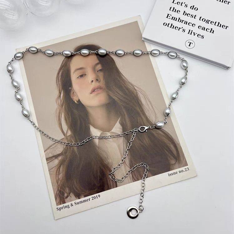 Round Pearl Belt (Silver)