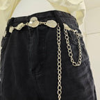 Asymmetrical Strap Belt (Silver)