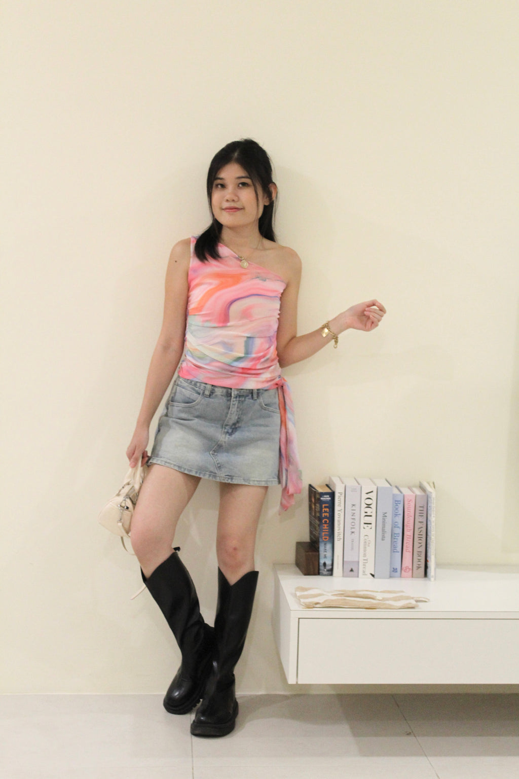 Scarlett Ombre Asymmetrical Top (Pink)