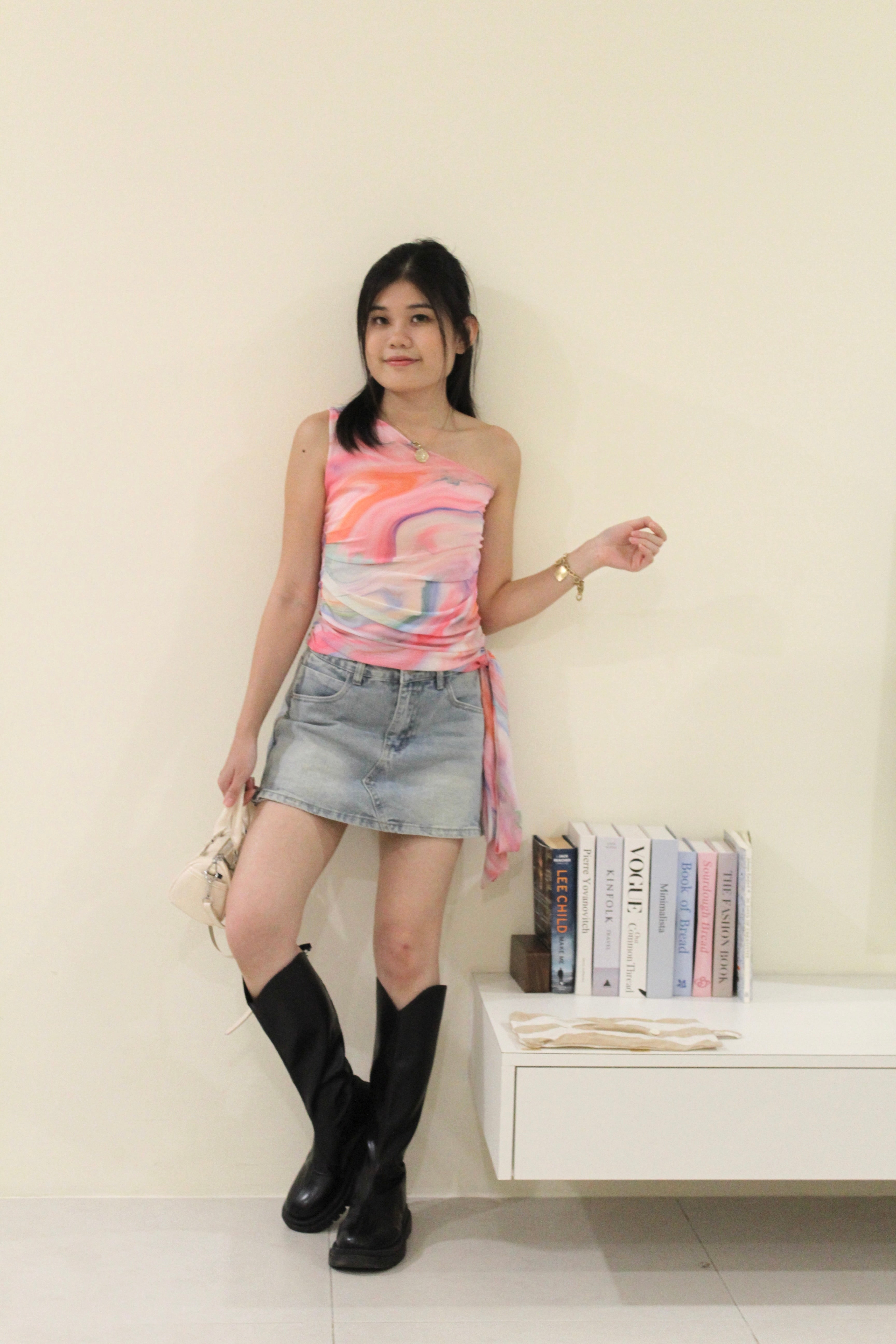 Scarlett Ombre Asymmetrical Top (Pink)