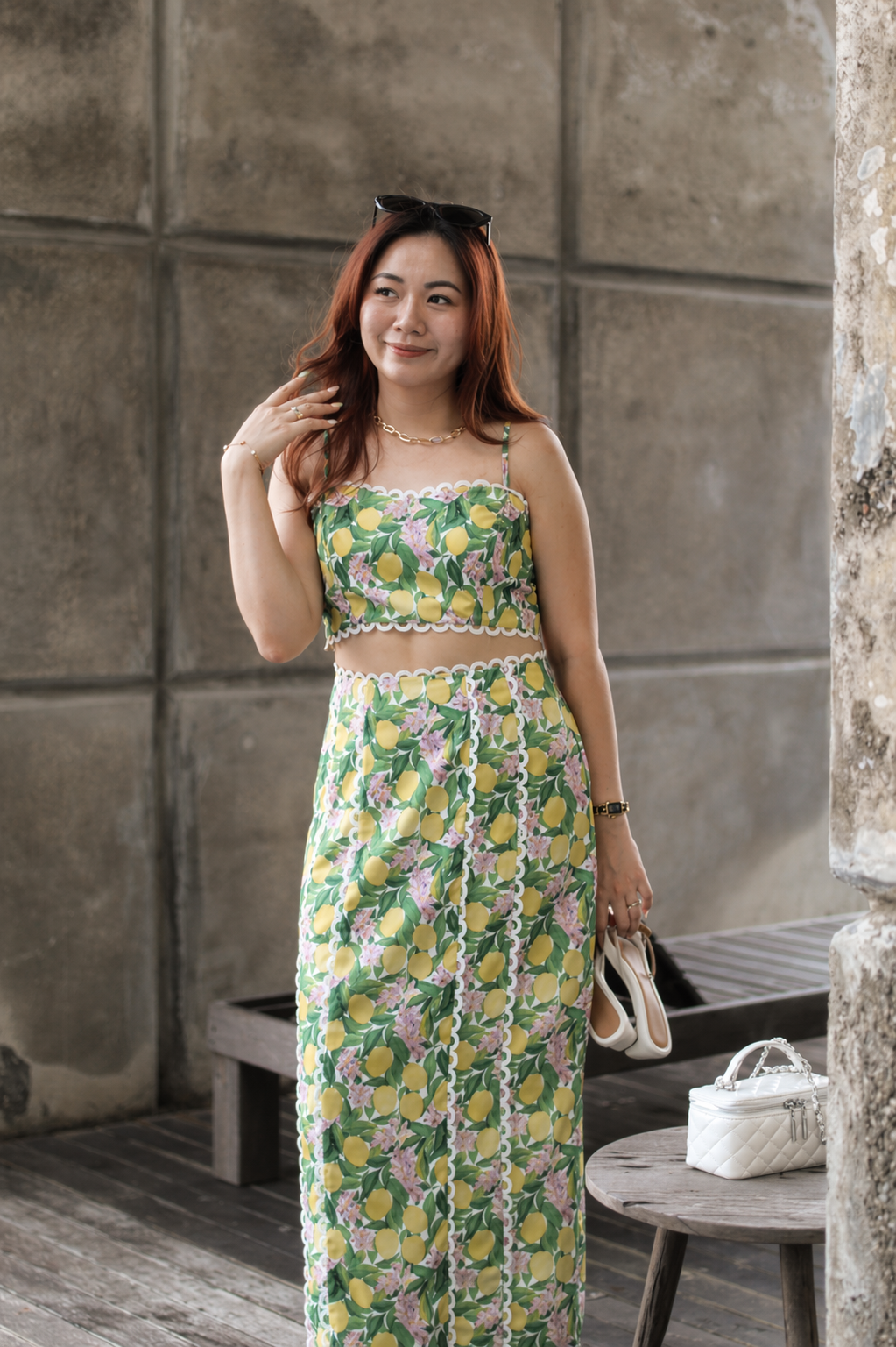 Luna Two Piece Skirt Set (Yellow)
