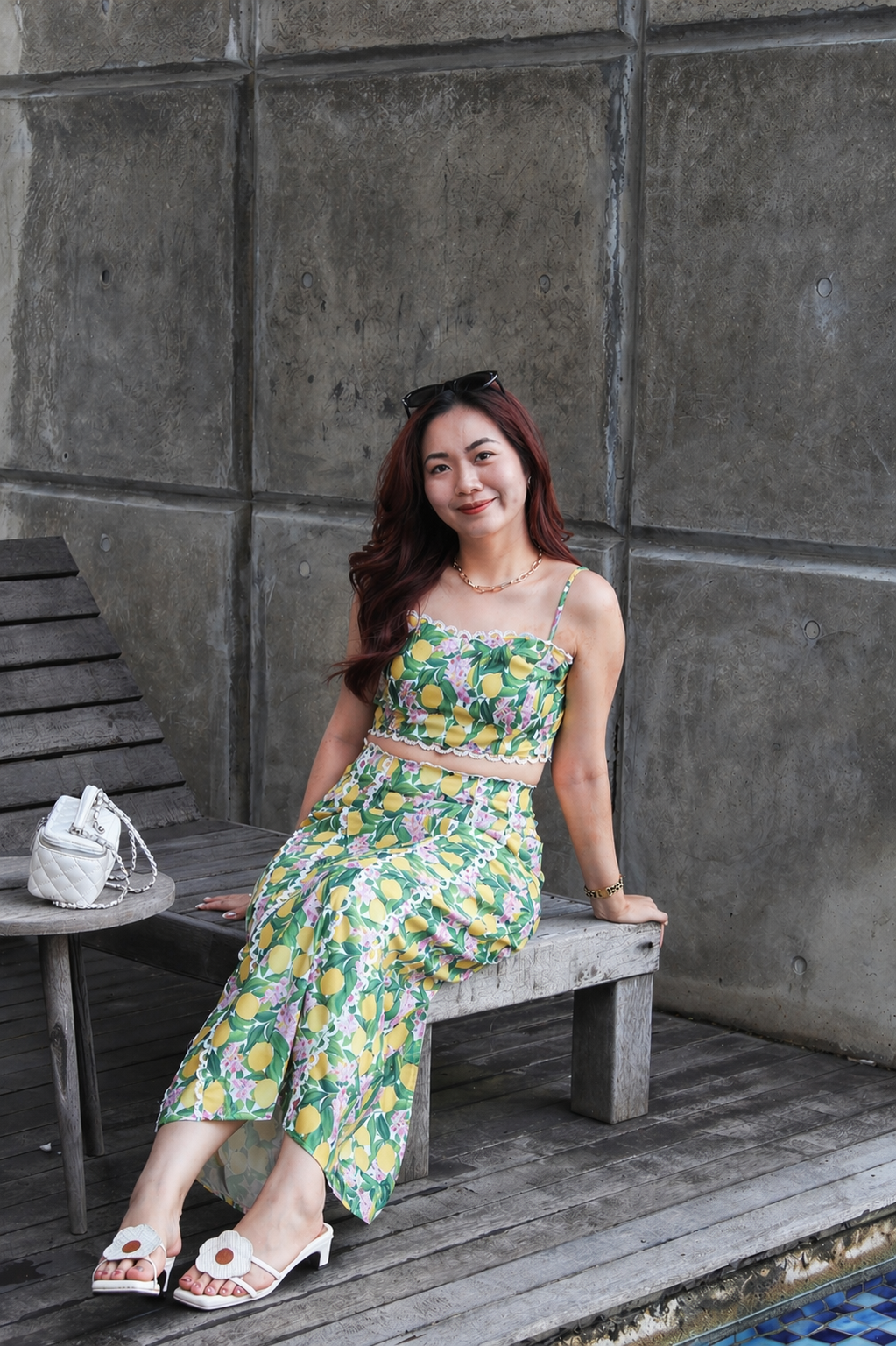 Luna Two Piece Skirt Set (Yellow)
