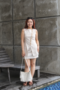 Emily Linen Vest Top (Cream)