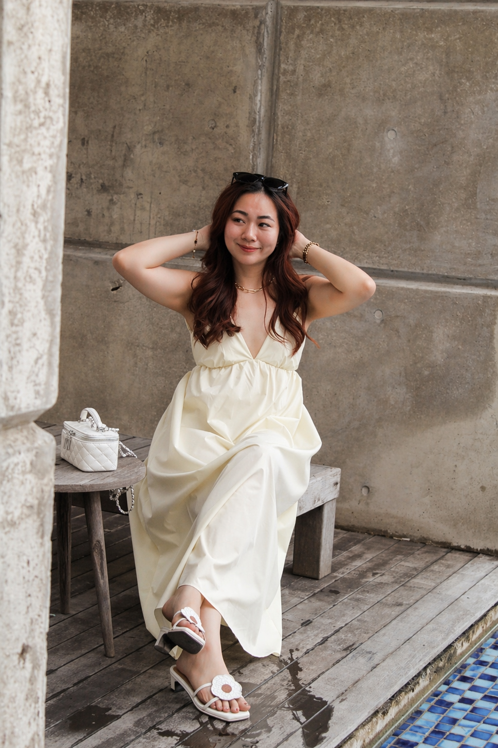Olivia Bare Back Maxi Dress (Yellow)