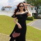 Vanessa Bodycon Maxi Dress (Black)