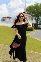 Vanessa Bodycon Maxi Dress (Black)