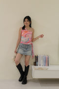 Scarlett Ombre Asymmetrical Top (Pink)