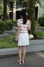 Gael Stripes Knit Top (Pink)