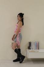 Scarlett Ombre Asymmetrical Top (Pink)