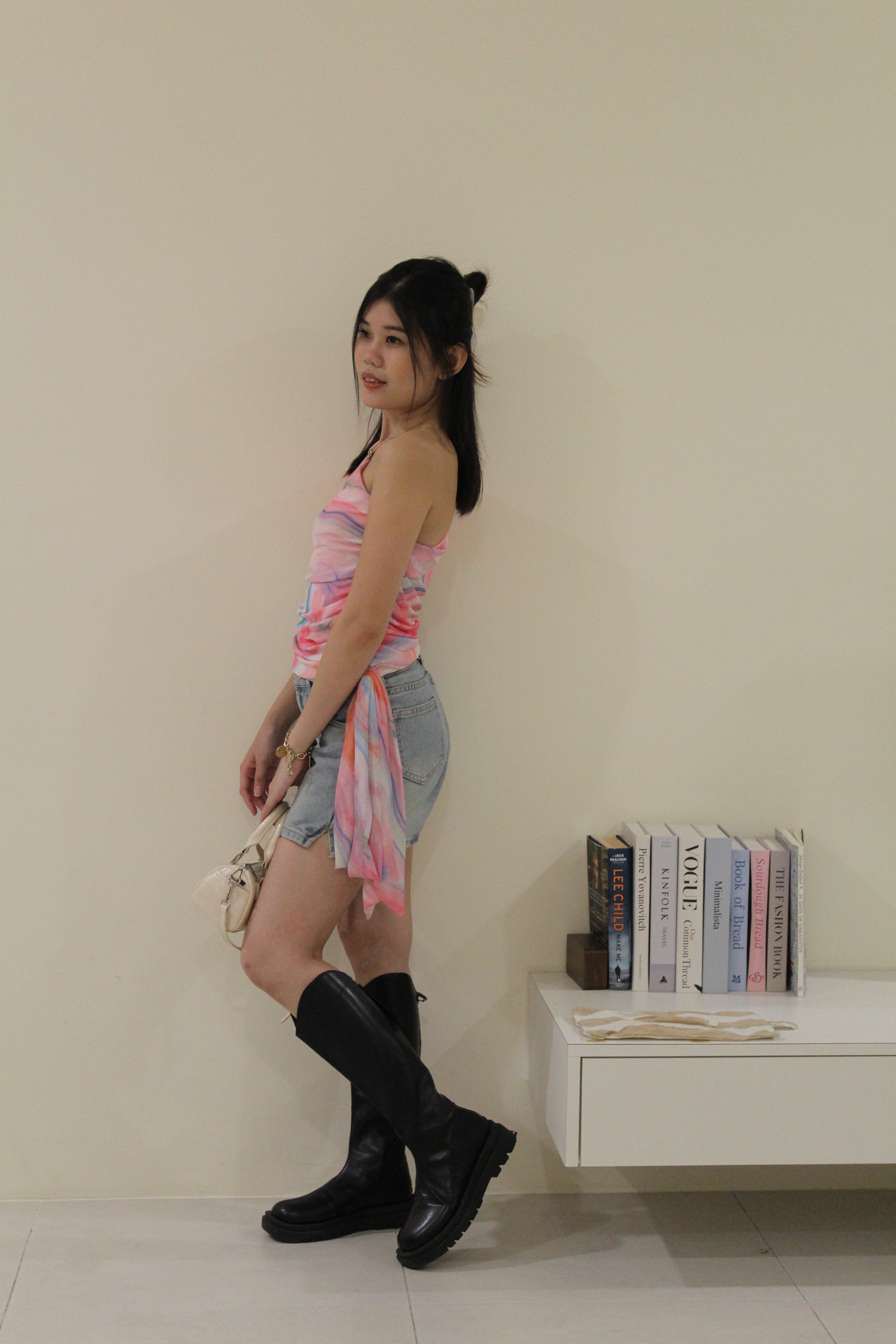 Scarlett Ombre Asymmetrical Top (Pink)