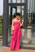 Bowie Two Piece Skirt Set (Pink)