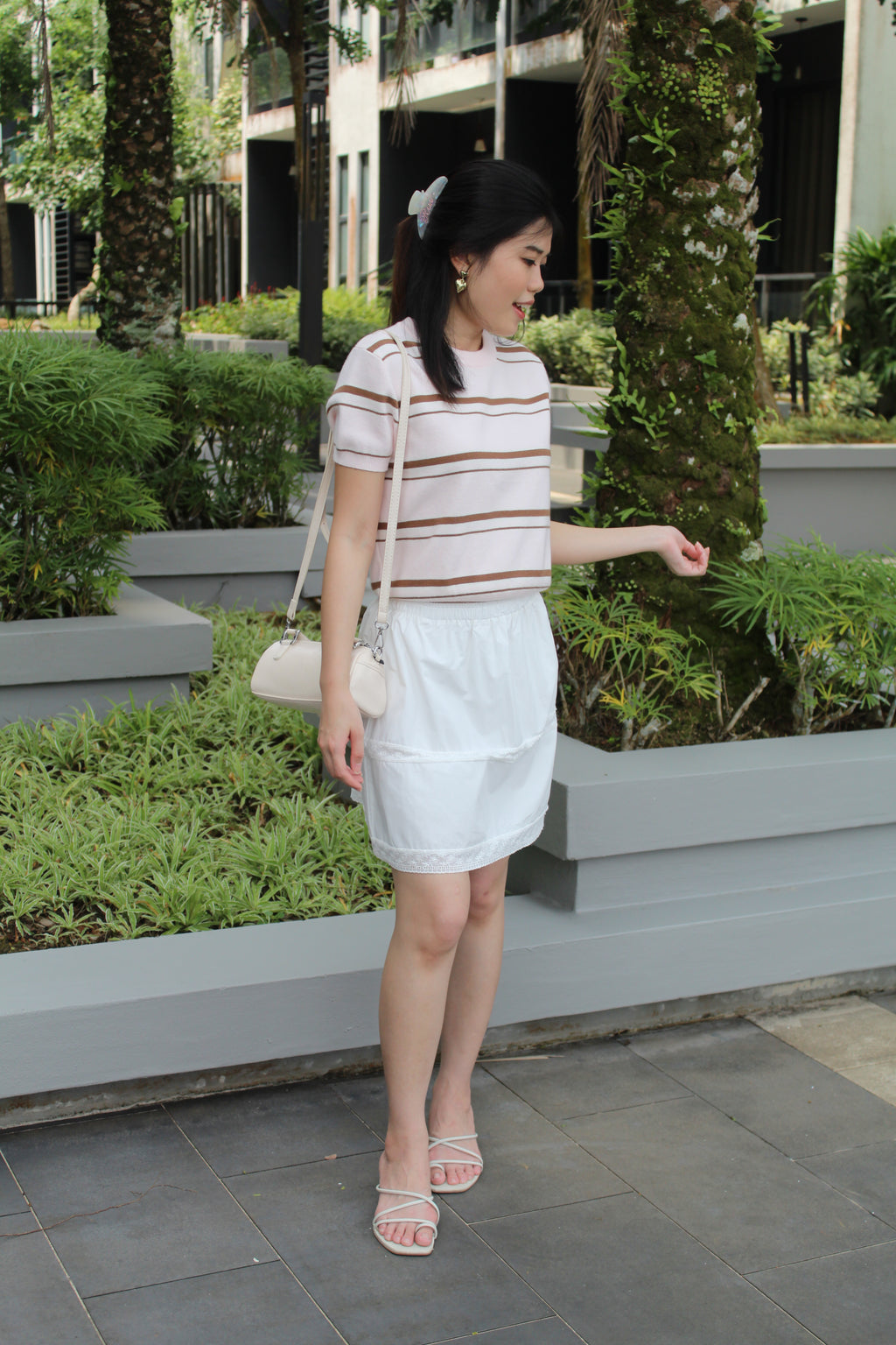 Robyn Lace Mini Skirt (White)