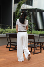 Gael Stripes Knit Top (Grey)