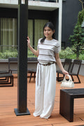 Gael Stripes Knit Top (Grey)