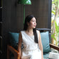 Riley Bubble Midaxi Dress (White)