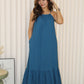 Mayra Textured Halter Maxi Dress (Blue)