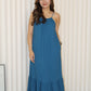 Mayra Textured Halter Maxi Dress (Blue)