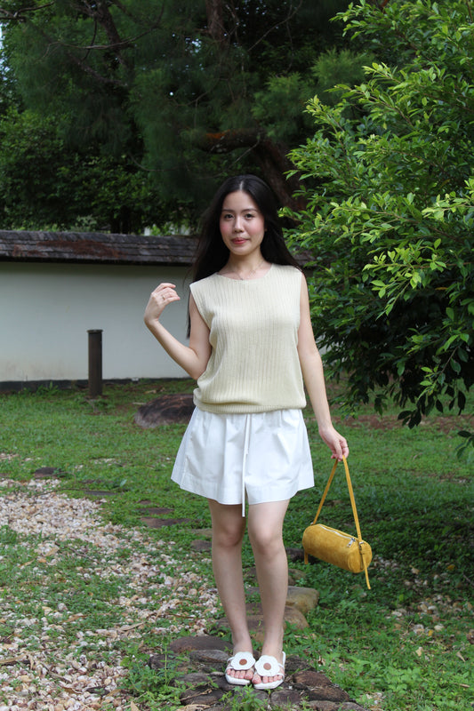 Paloma Knit Sleeveless Top (Yellow)