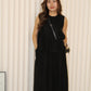 Rowena Flare Two Piece Skirt Set (Black)