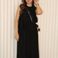 Rowena Flare Two Piece Skirt Set (Black)