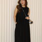Rowena Flare Two Piece Skirt Set (Black)