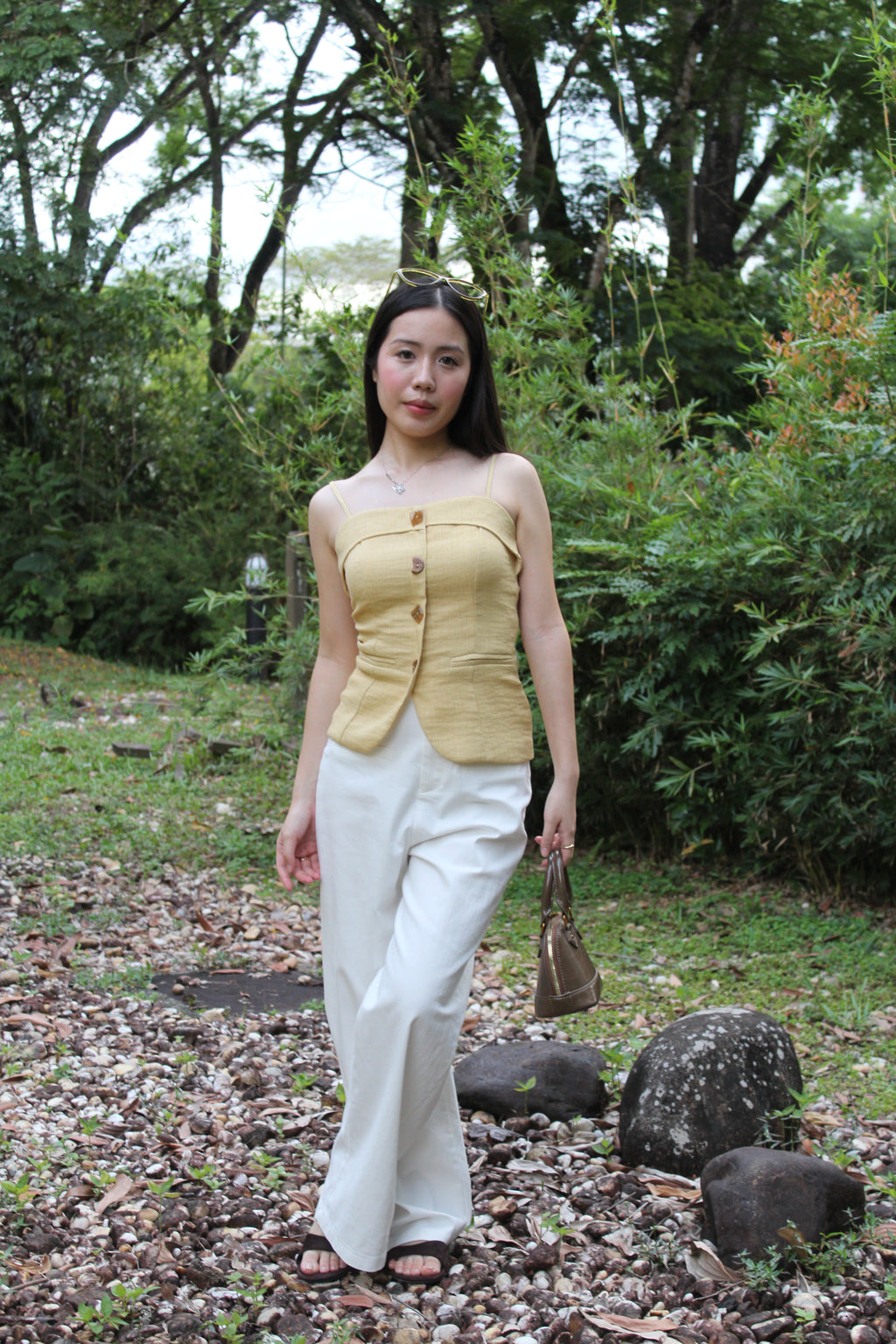 Lucia Straight Pants (White)