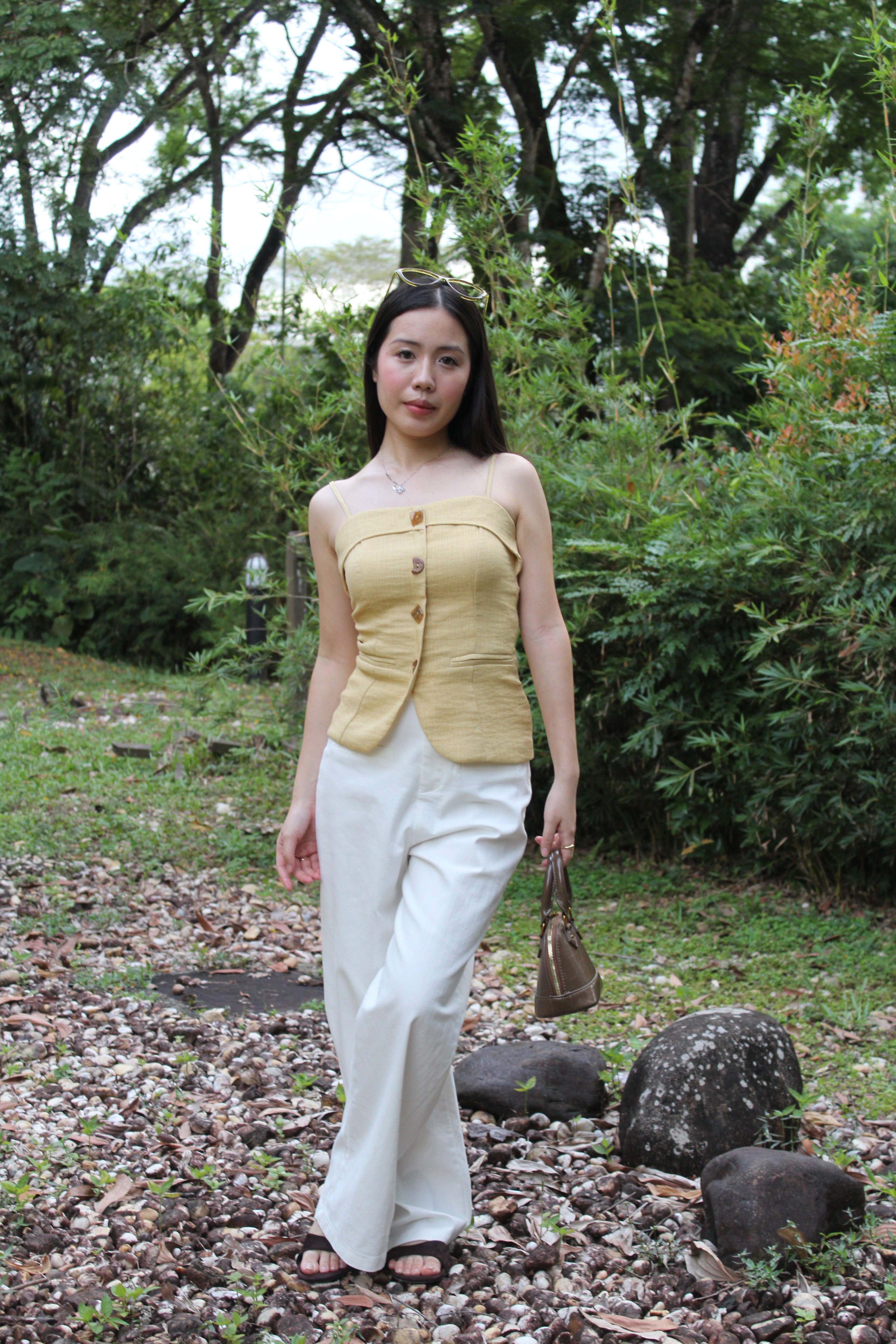 Lucia Straight Pants (White)