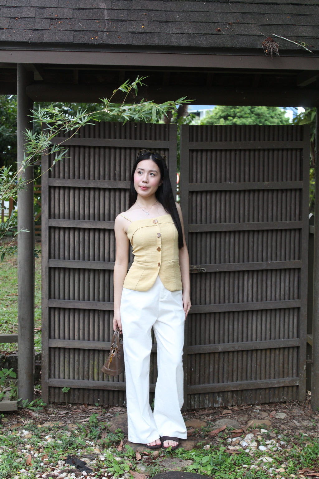 Lucia Straight Pants (White)