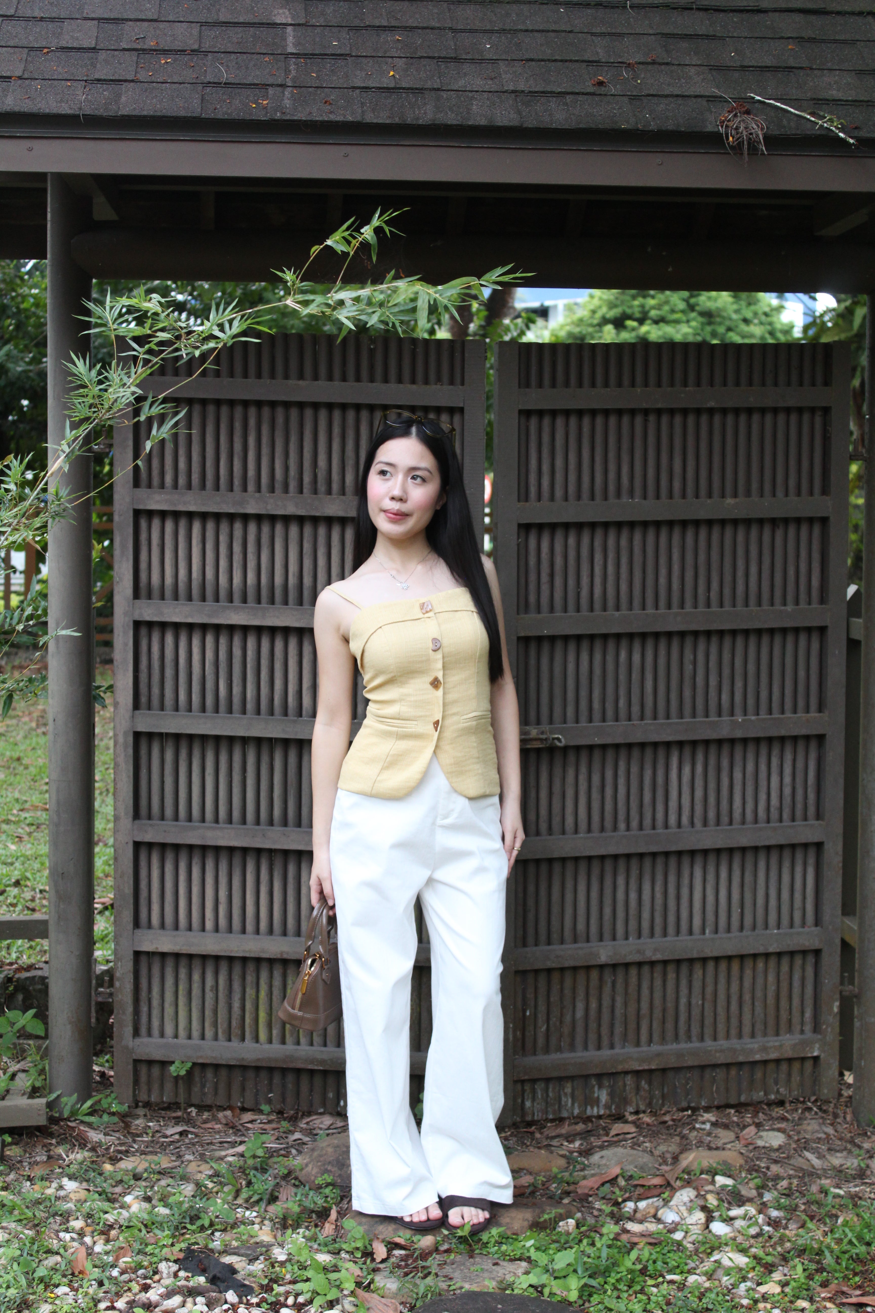 Lucia Straight Pants (White)