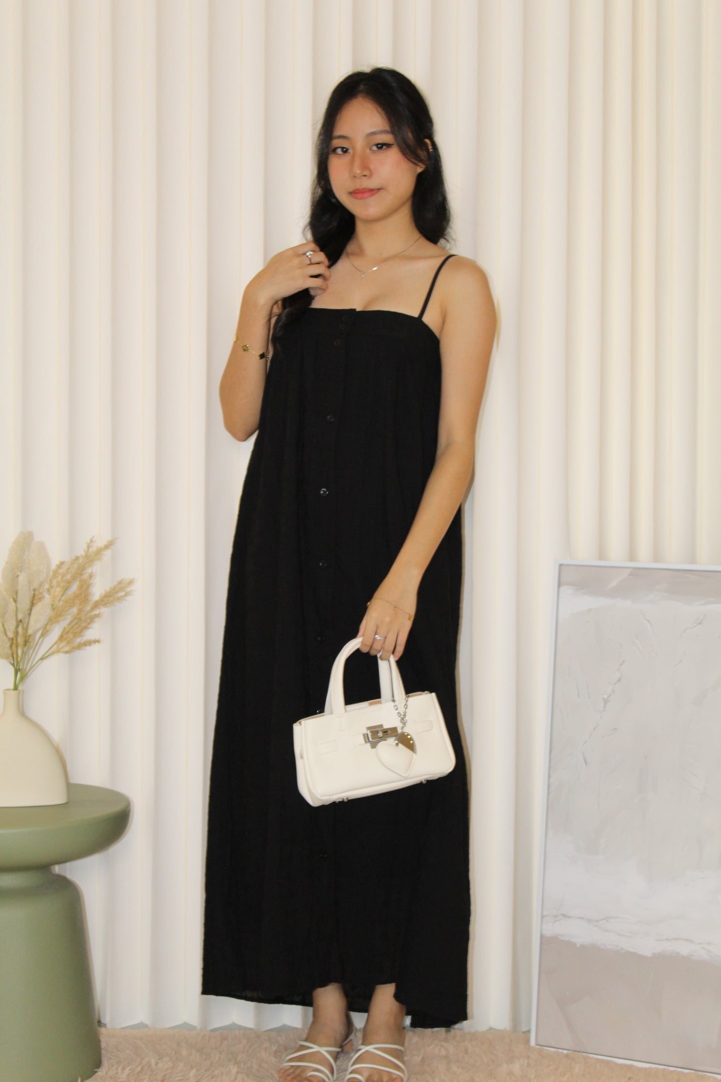 Paloma Eyelet Midaxi Dress (Brown)