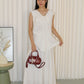 Gloria Textured Flare Top (White)