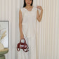 Gloria Textured Flare Top (White)