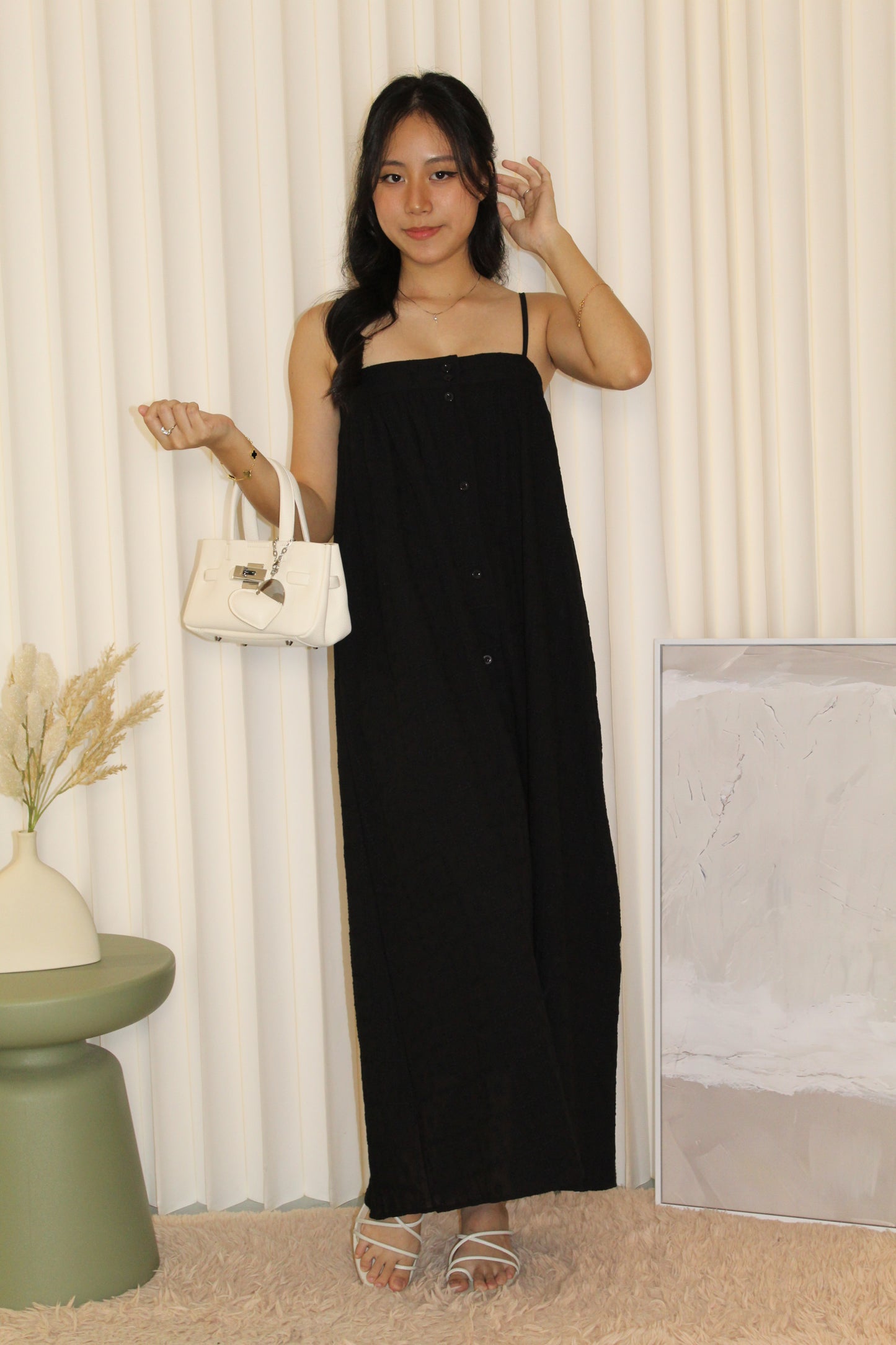 Paloma Eyelet Midaxi Dress (Brown)