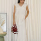 Gloria Textured Flare Top (White)