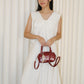 Gloria Textured Flare Top (White)