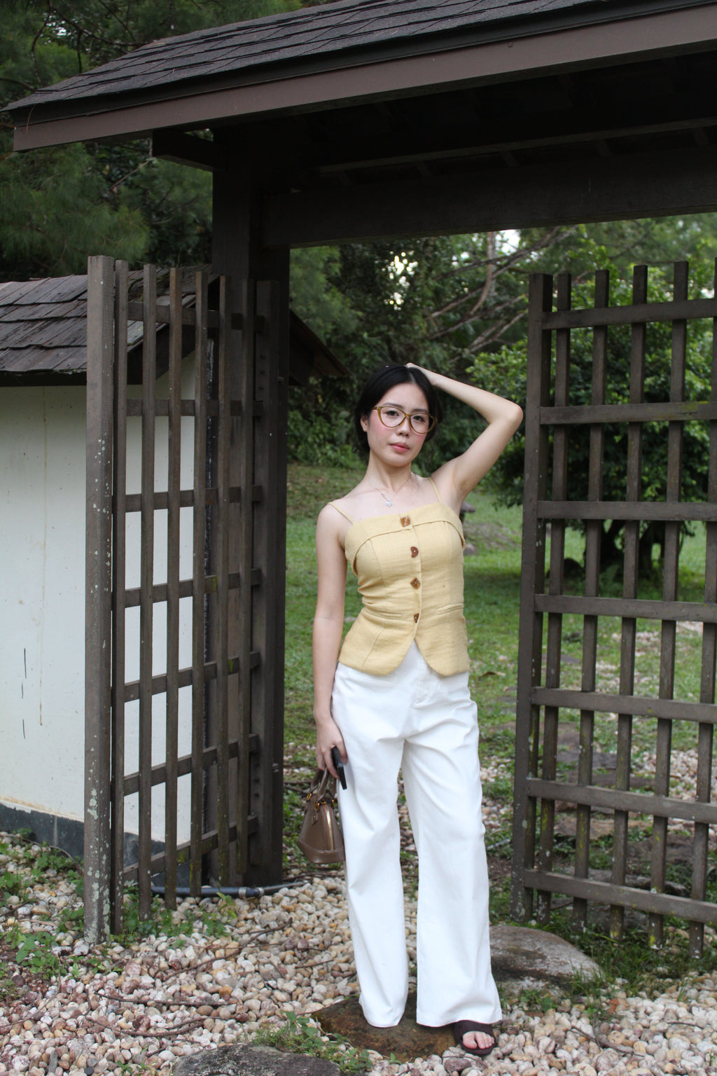 Lucia Straight Pants (White)