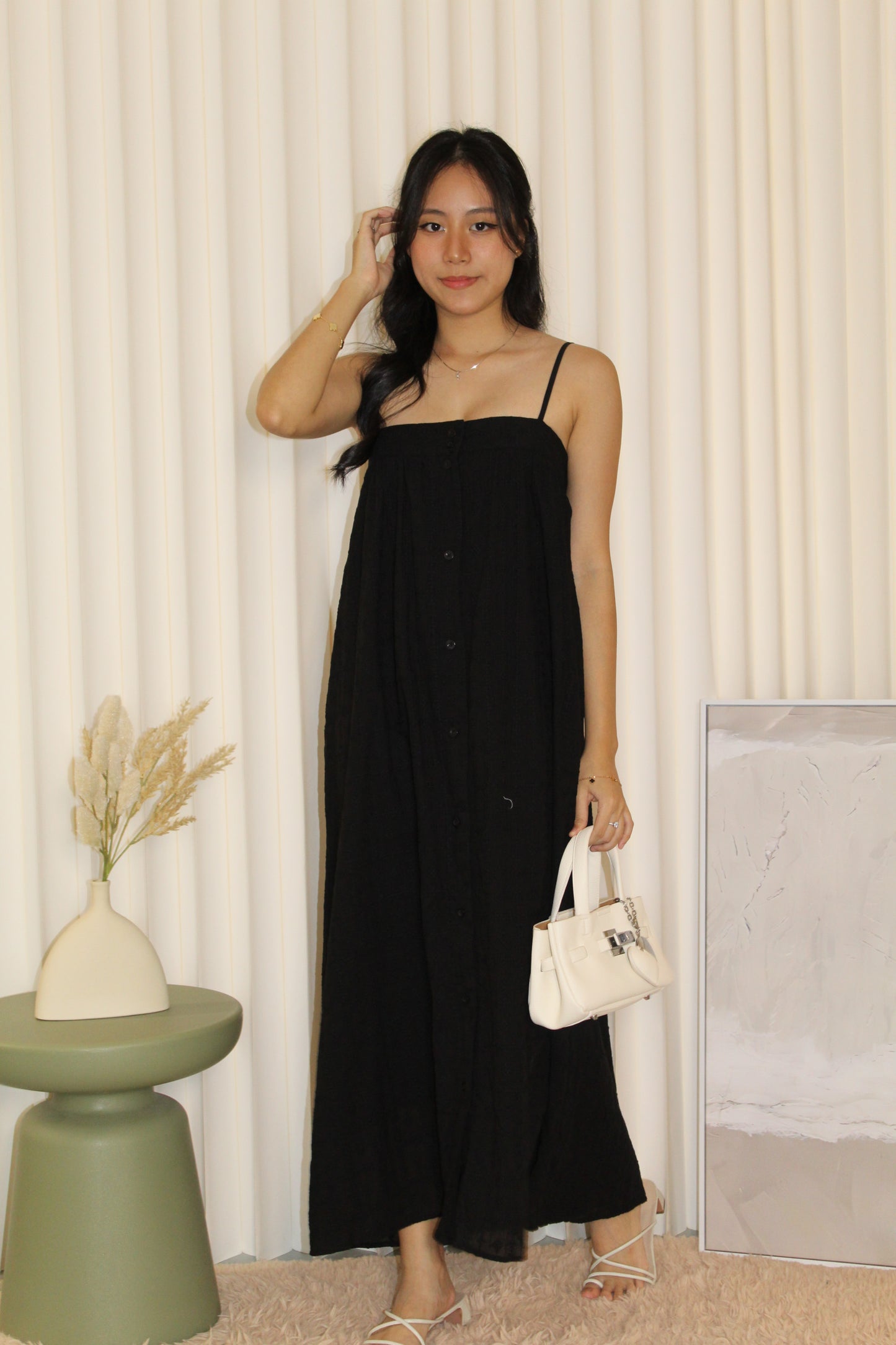 Paloma Eyelet Midaxi Dress (Brown)