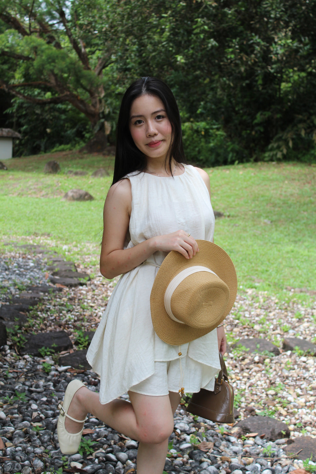 Vania Two Piece Shorts Set (Cream)