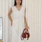 Gloria Textured Flare Top (White)