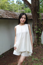 Vania Two Piece Shorts Set (Cream)