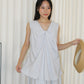 Gloria Textured Flare Top (White)