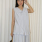 Gloria Textured Flare Top (White)