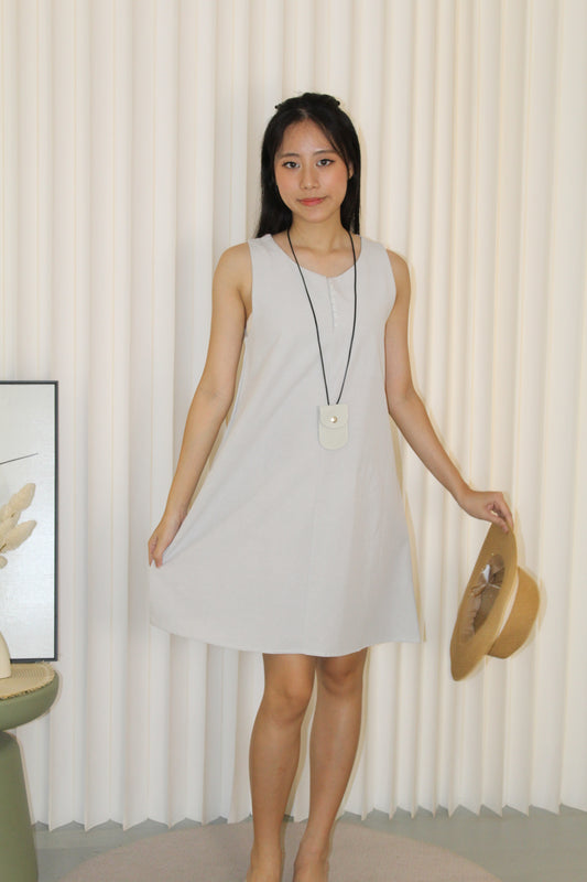 Everly Casual Mini Dress (Grey)