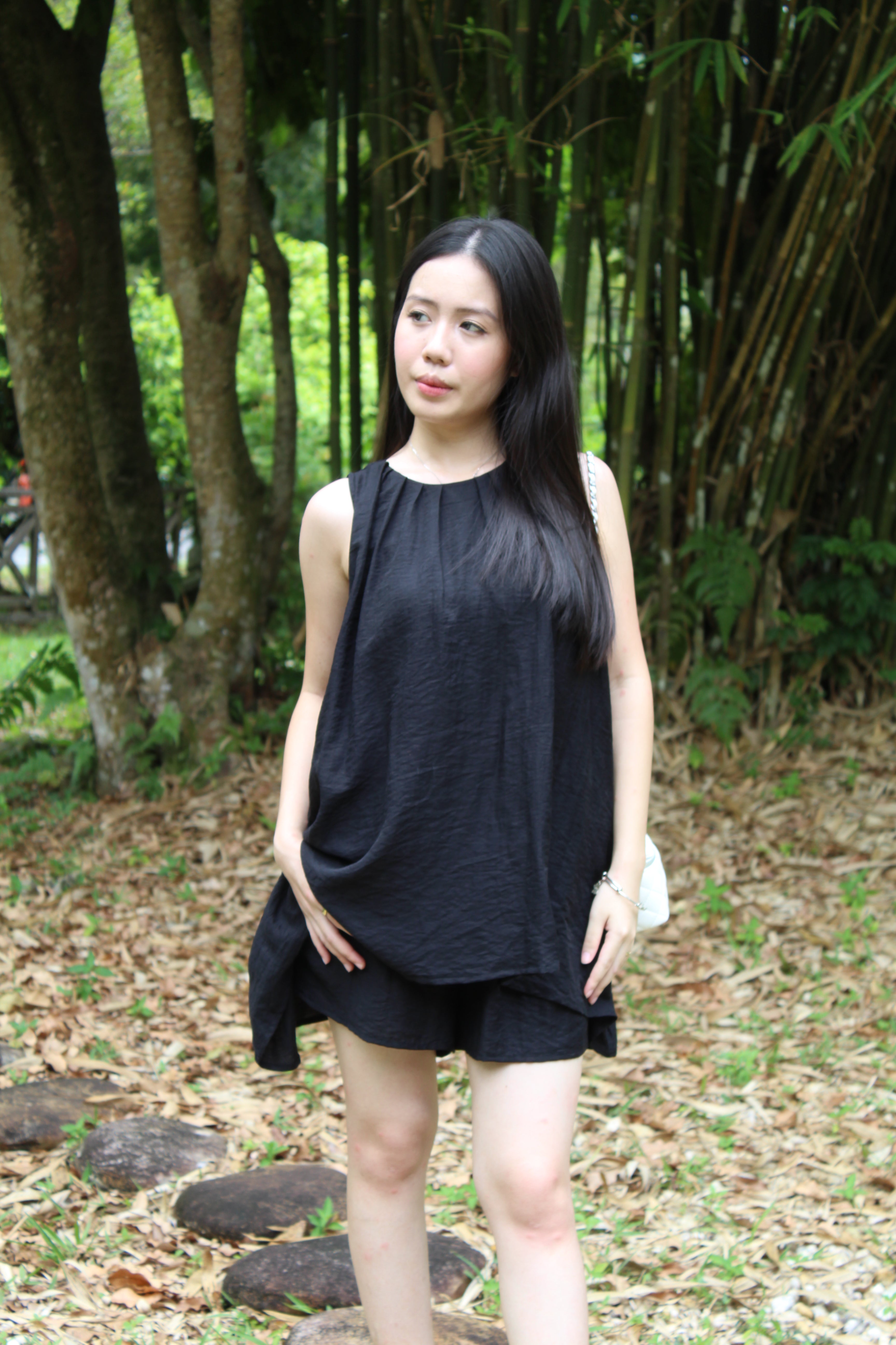 Vania Two Piece Shorts Set (Black)