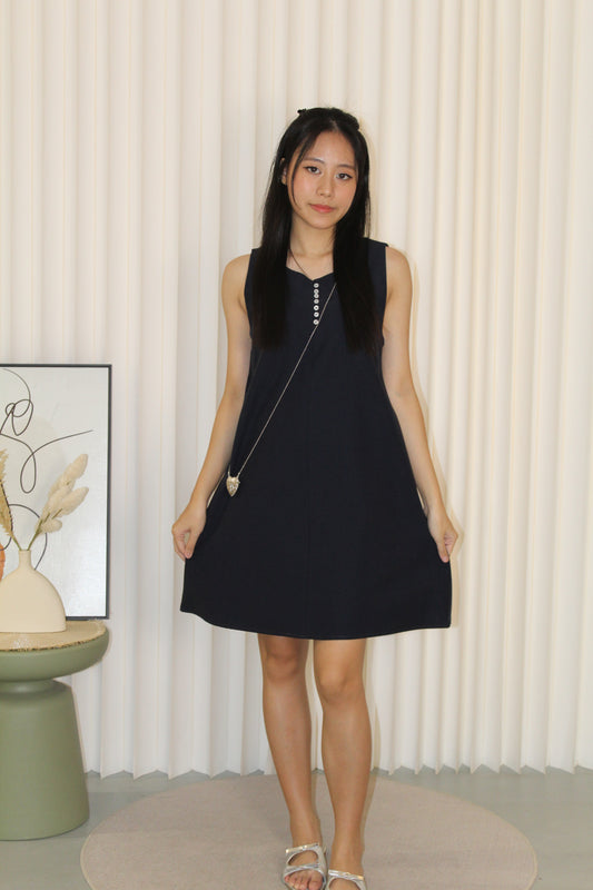 Everly Casual Mini Dress (Blue)