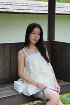 Ellie Ruffle Cami Top (Khaki)