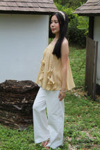 Ellie Ruffle Cami Top (Khaki)