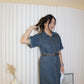 Aldea Denim Midi Dress (Blue)