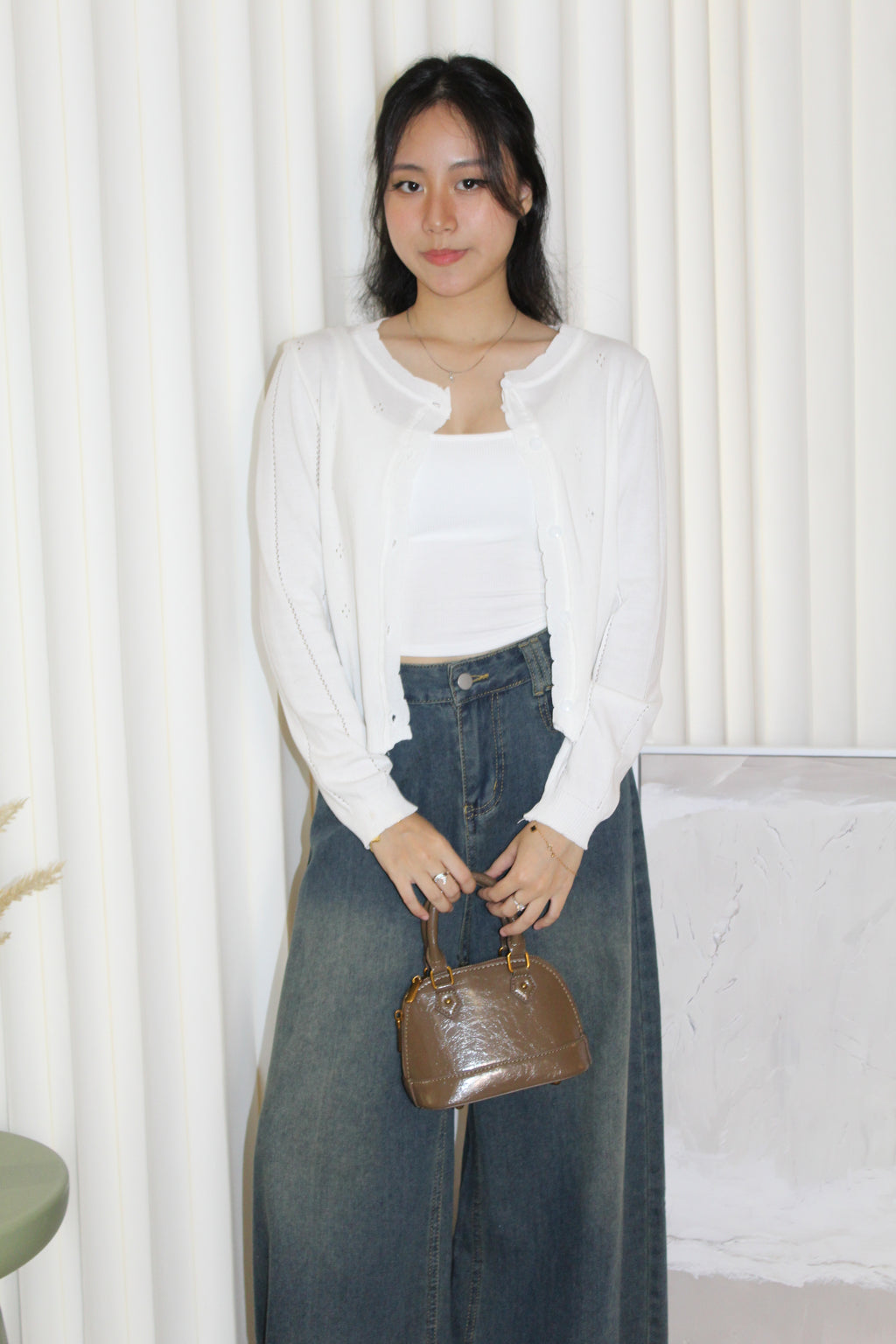 Jadira Knit Cardigan Top (Grey)